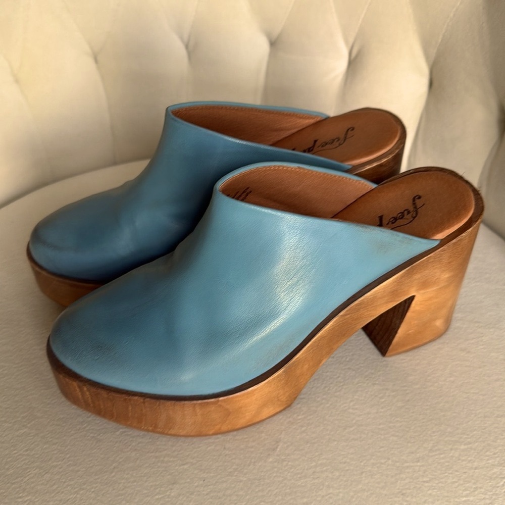 Free People Suki Leather Platform Clogs